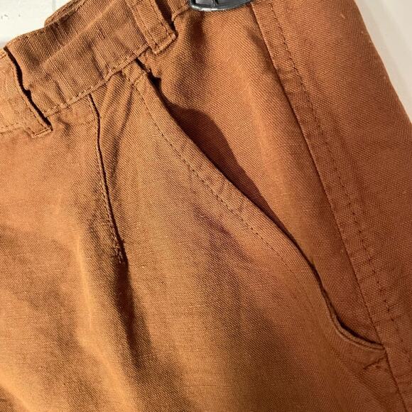 Ciesse Linen blend high waist brown gold women’s shorts EU size 40 - Picture 9 of 10